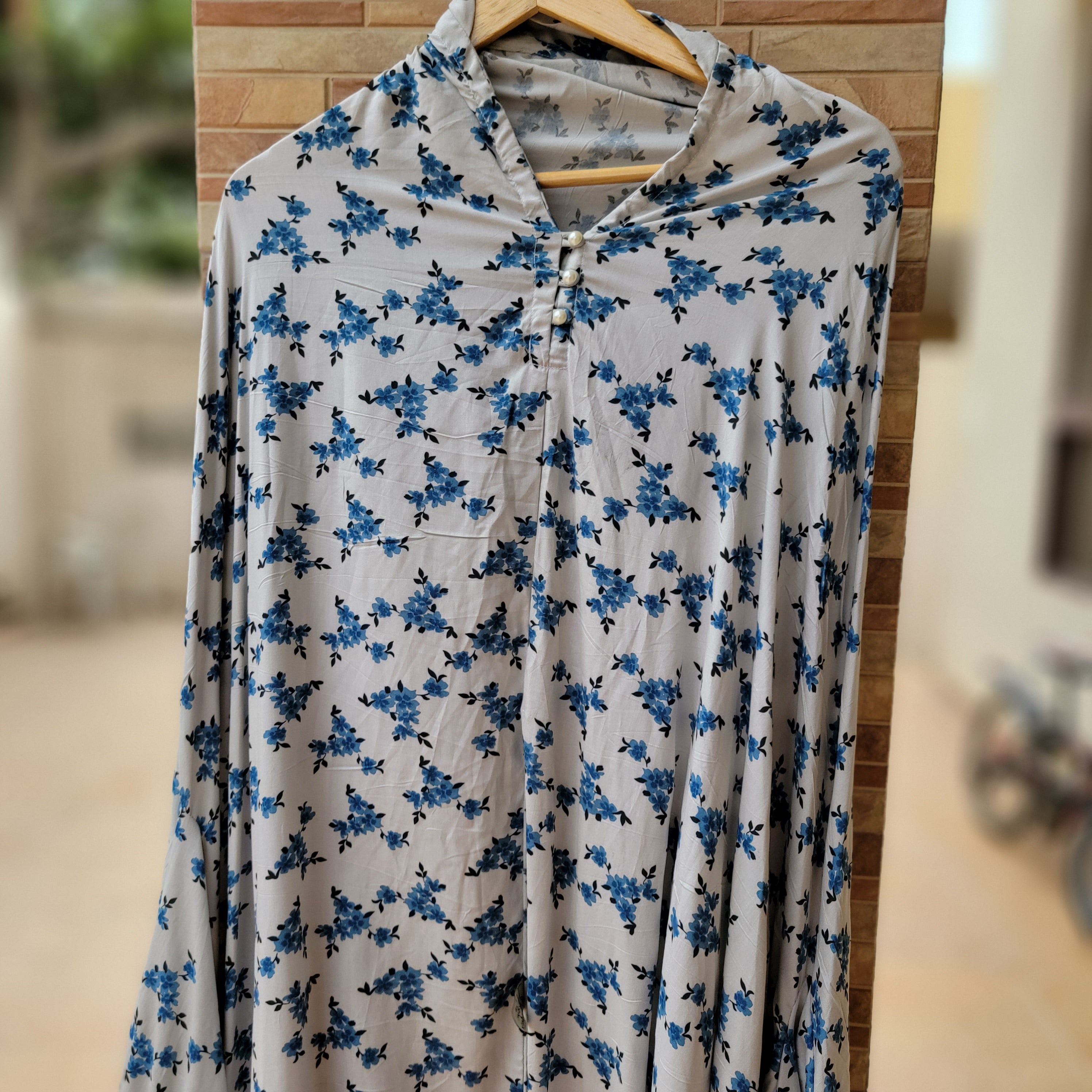 Blue Garden - Knee Length