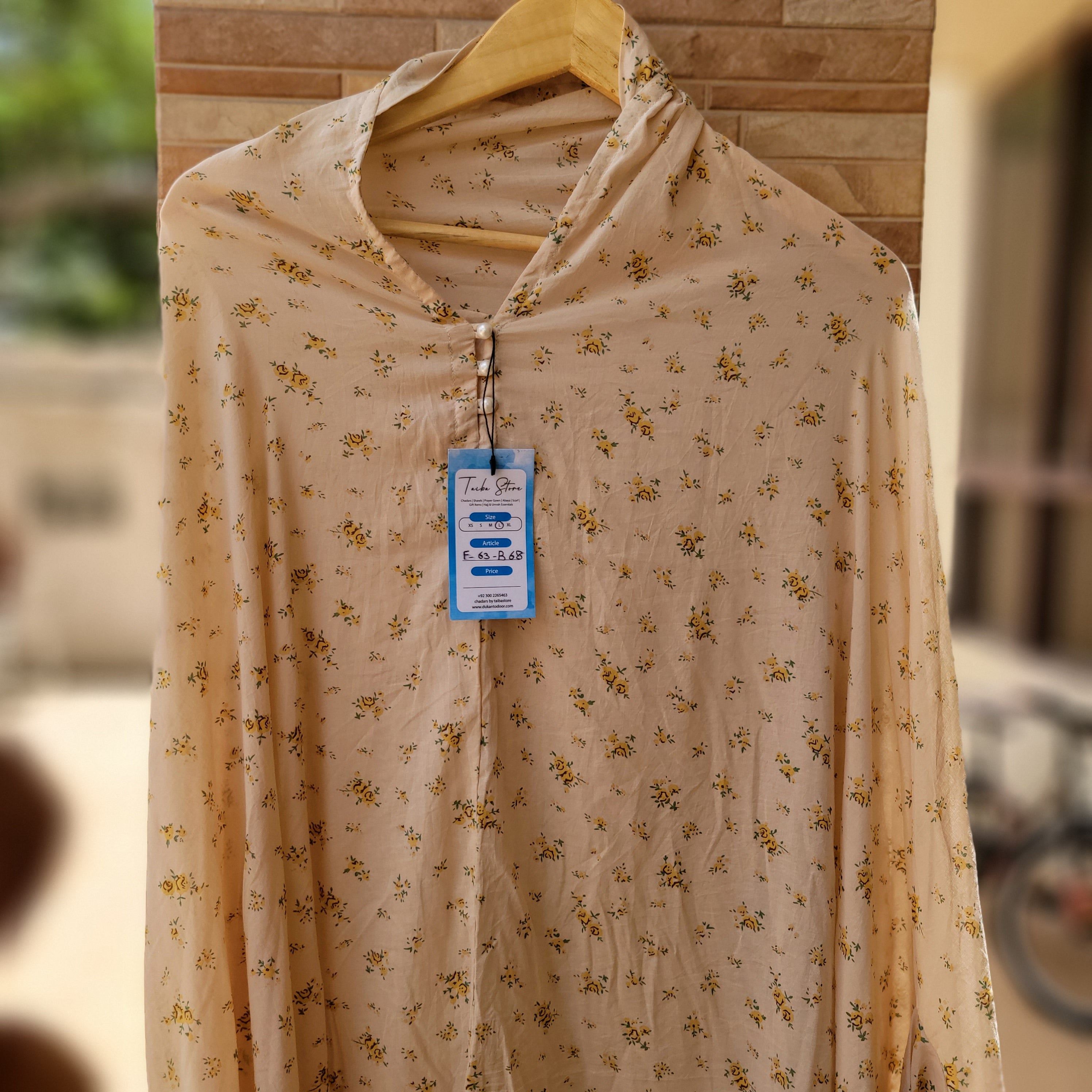 Beige Floral - Knee Length