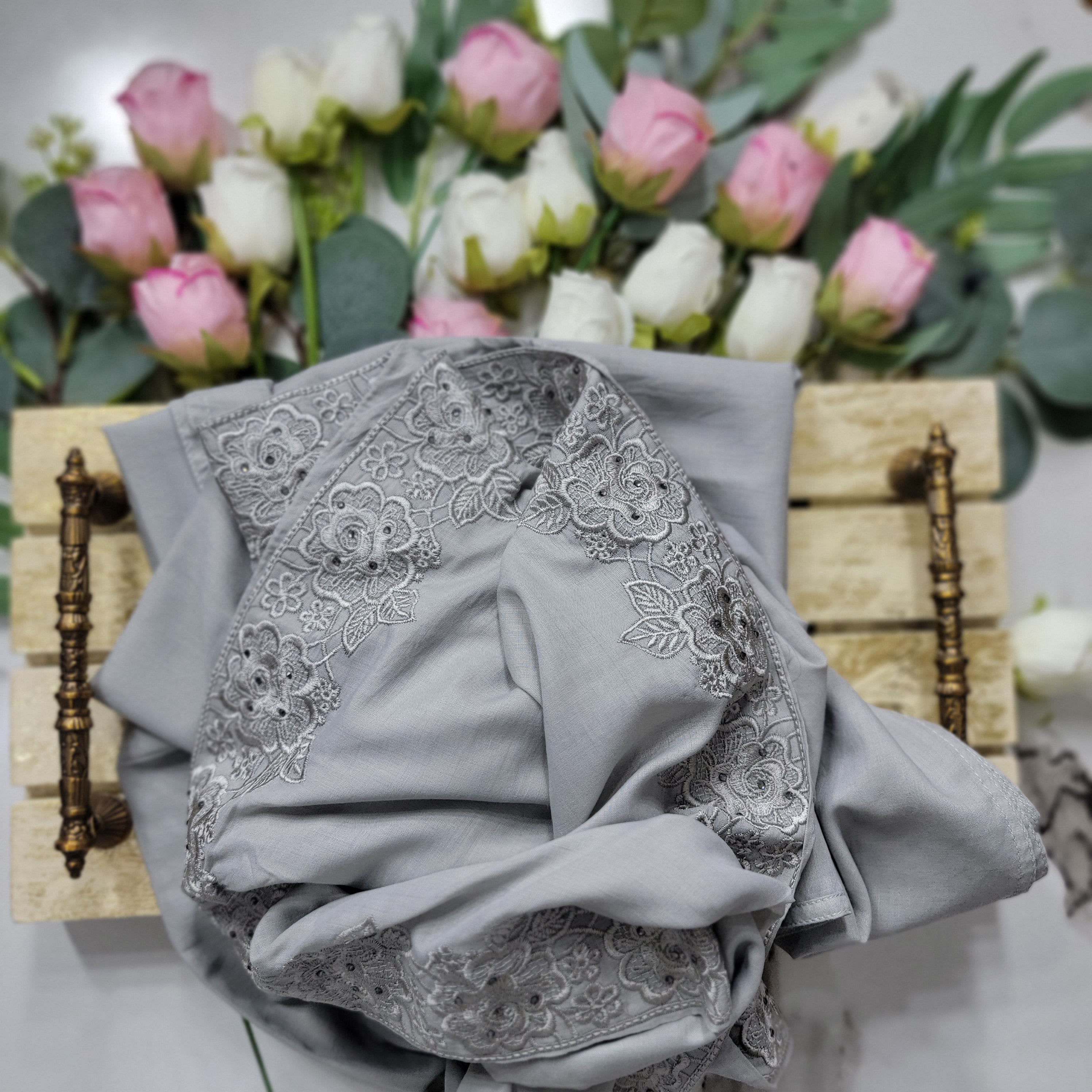 Zahra Embroidered Swiss Lawn