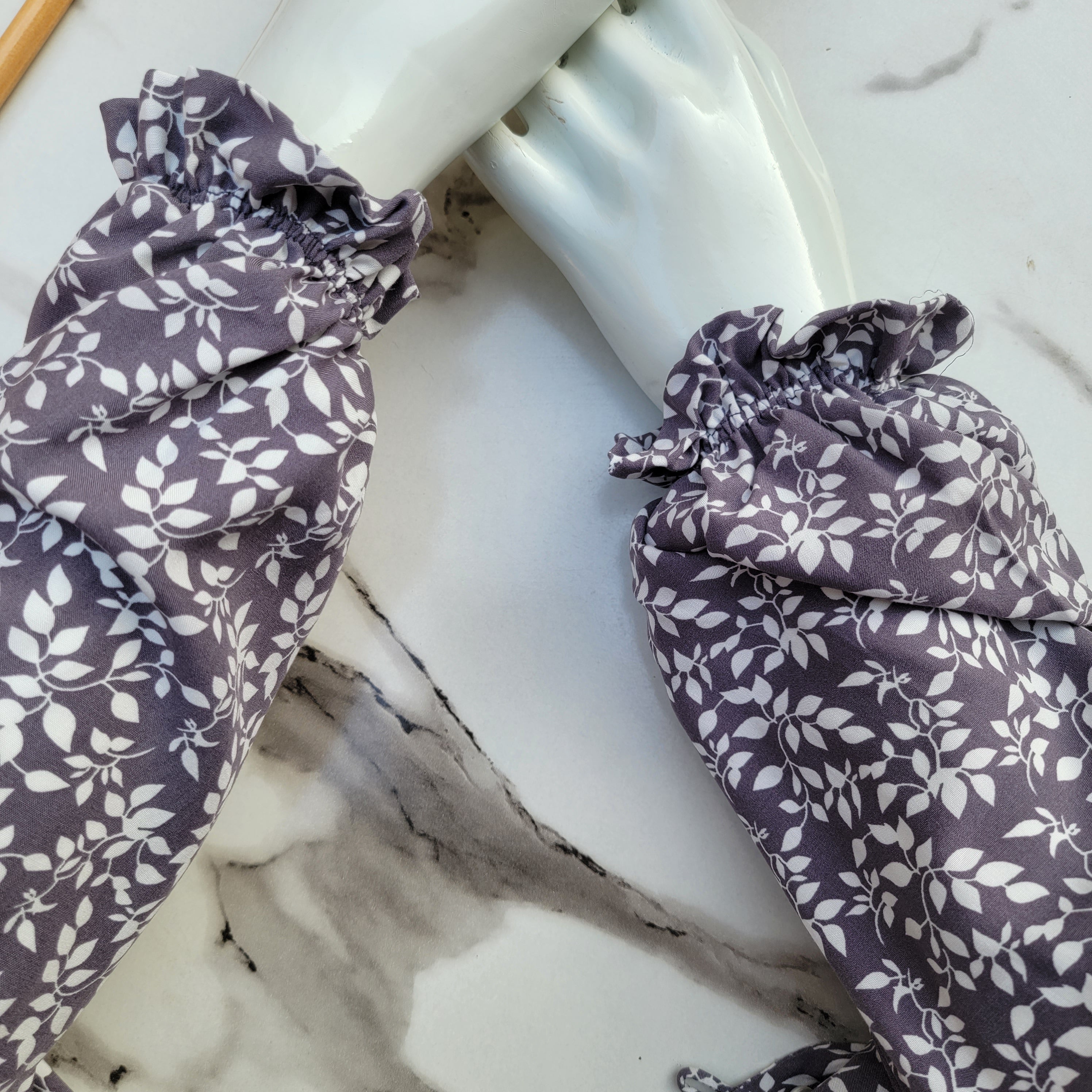 Grey Floral - Full Length