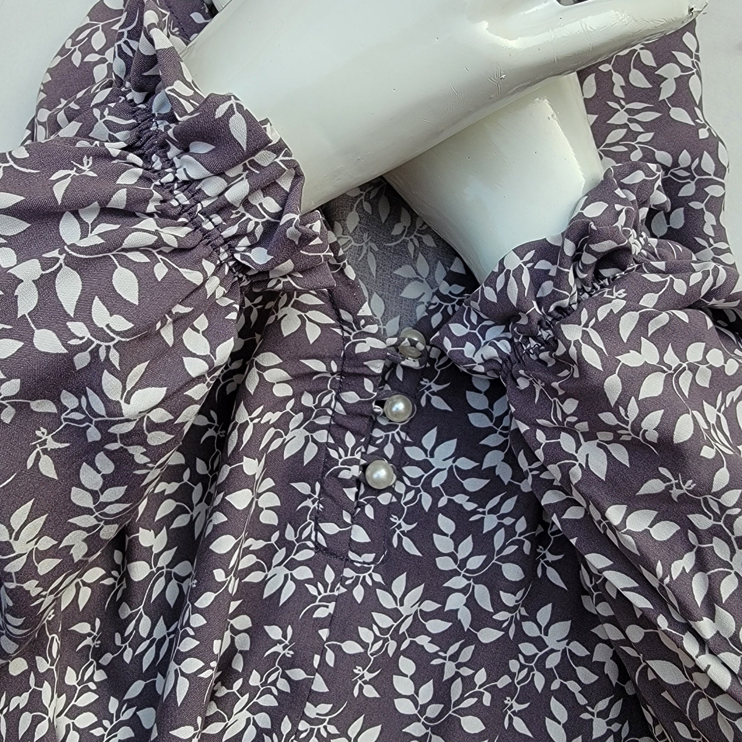 Grey Floral - Full Length