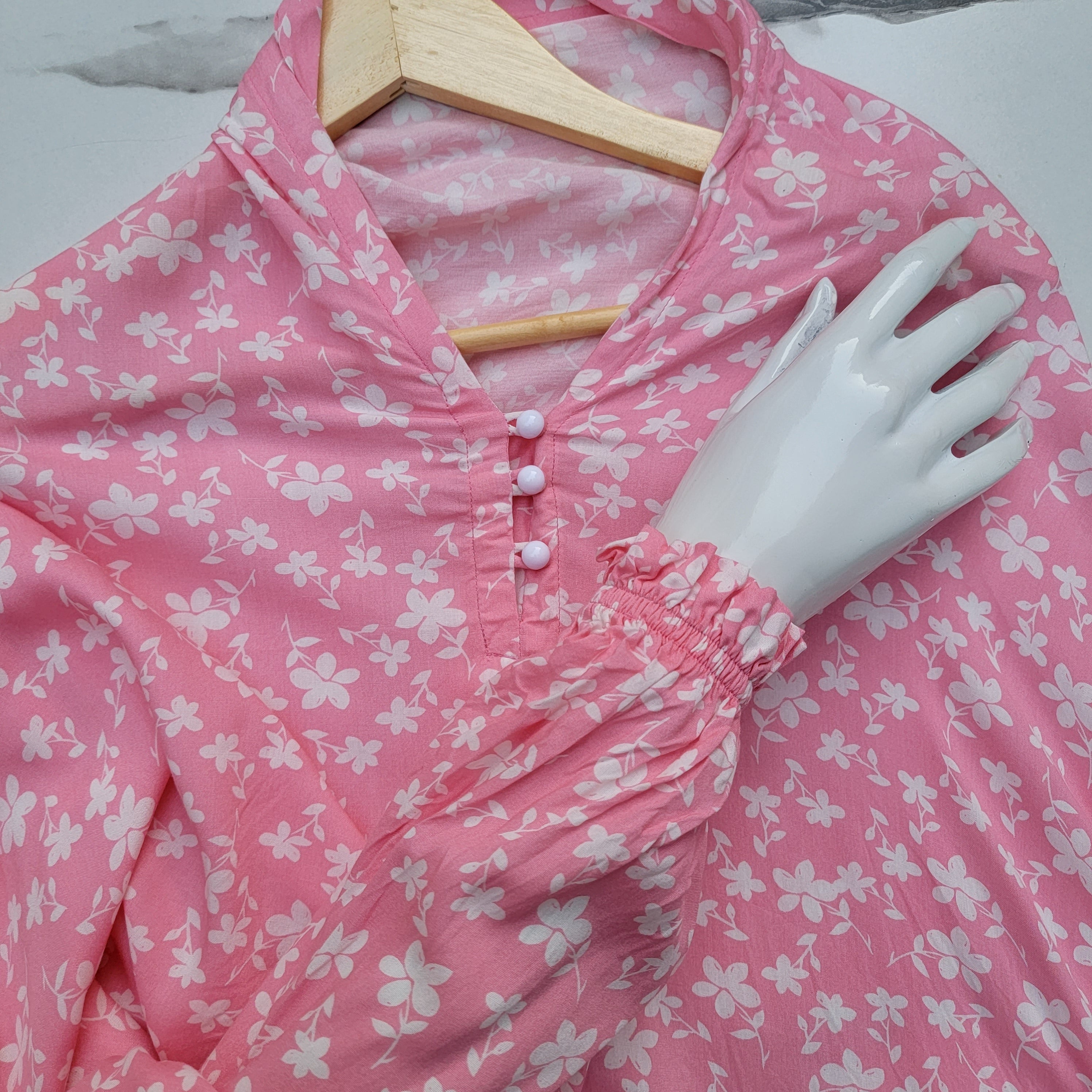 Pink Petal Bloom - Knee Length