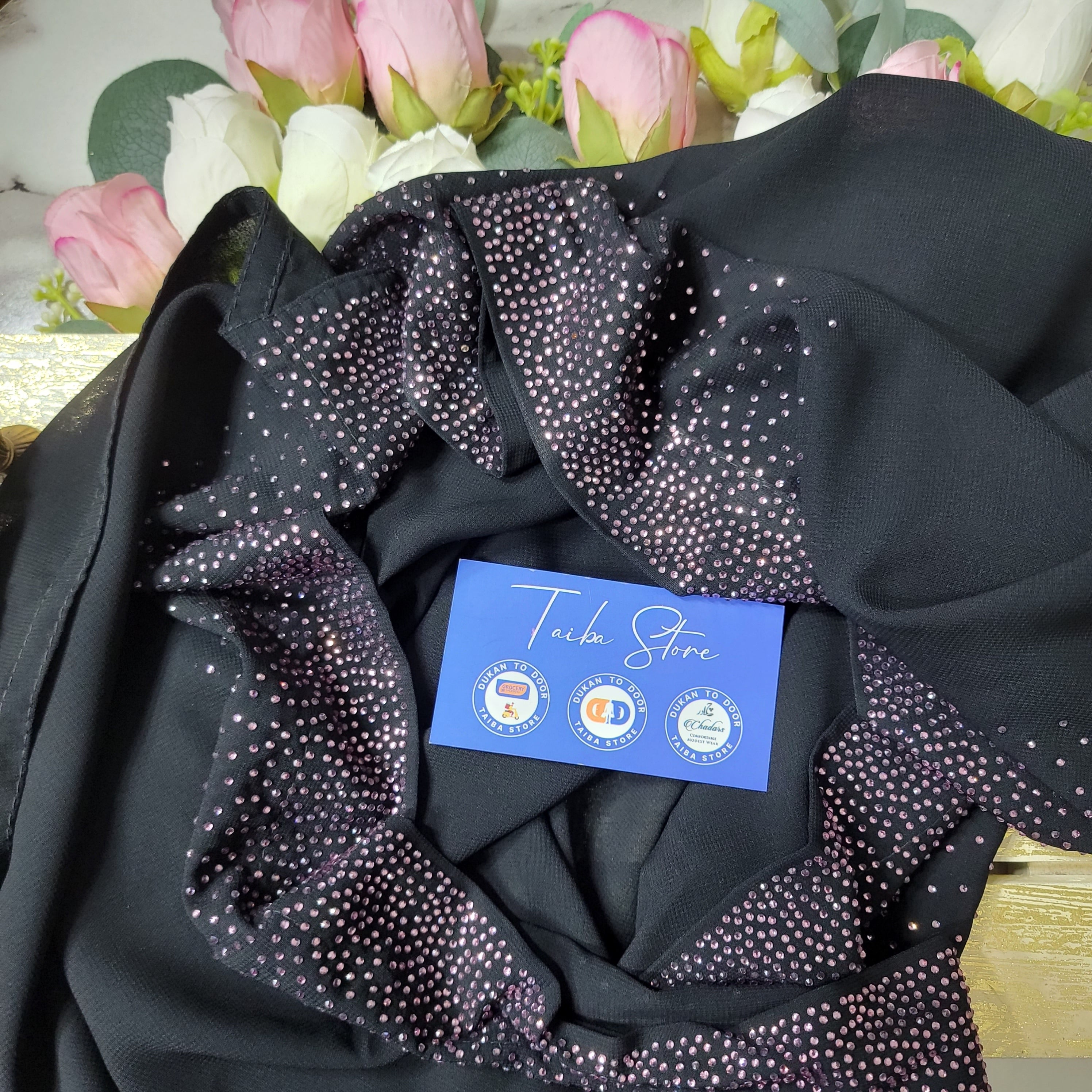 Rainy Stone Work - Korean Chiffon