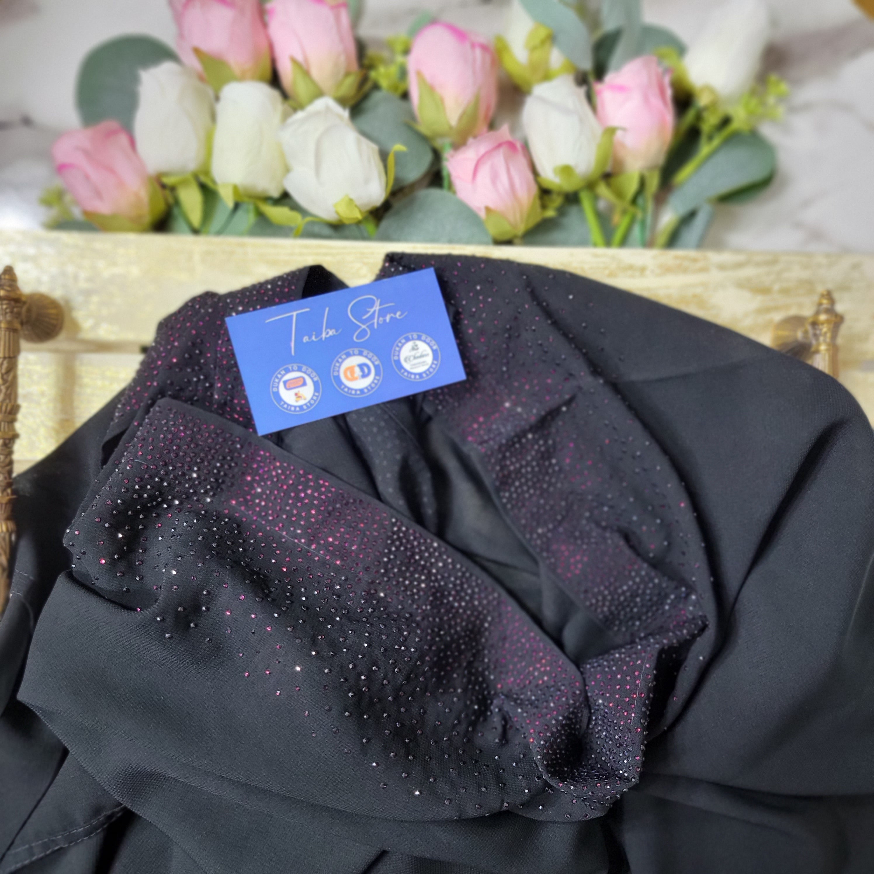 Rainy Stone Work - Korean Chiffon