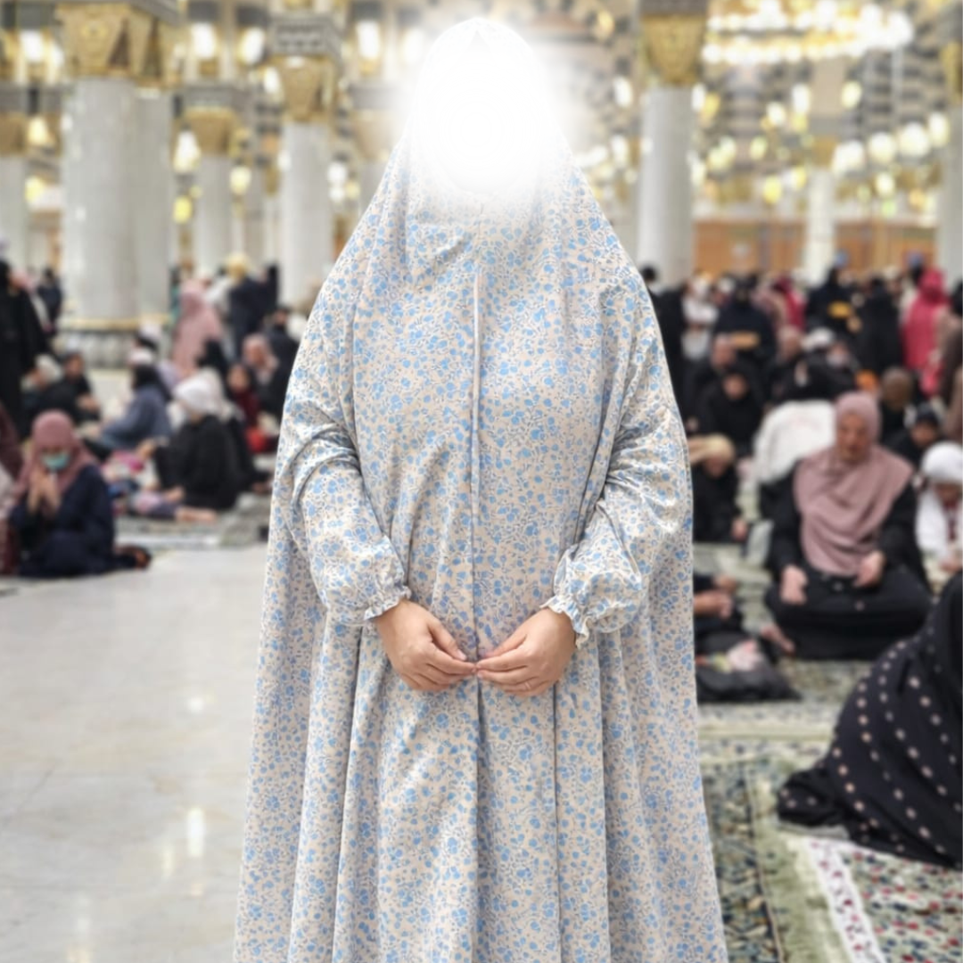 Blue Floral - Full Length